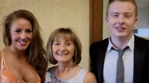 BBC Jenn Barnes, mum Janet and brother Calum
