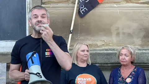 GMB Union South Yorkshire's Mayor, Oliver Coppard, addressing the crowd