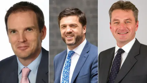 Conservative Party/PA Tory MPs Daniel Poulter, Stephen Crabb and Daniel Kawczynski