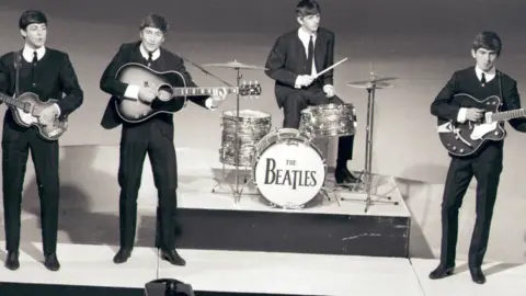 Getty Images The Beatles rehearsing for Thank Your Lucky Stars in June 1963