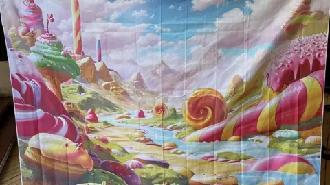 Monorail/PA The backdrop from the Willy Wonka event in Glasgow