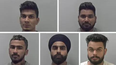 West Mercia Police Arshdeep Singh, Jagdeep Singh, Shivdeep Singh, Manjot Singh and Sukhmandeep Singh