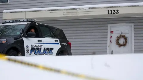 Reuters Police outside the crime scene