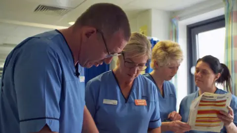 BBC Craig Orr with other nurses