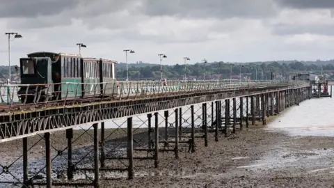 Historic England Archive Train heading to Hythe pier