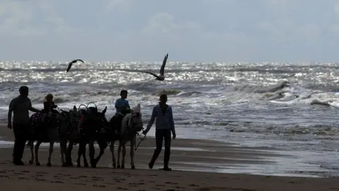 Getty Images Donkeys on Blackpool beach generic