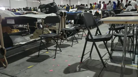 BBC Image of inside of tents