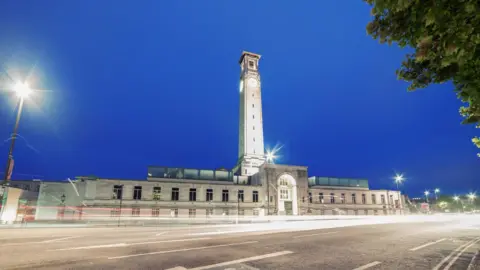 Getty Images Southampton's SeaCity Museum at night