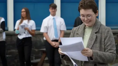 Pupil receiving grades