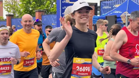 BBC/Amelia Shallish Rob Burrow Leeds Marathon runners