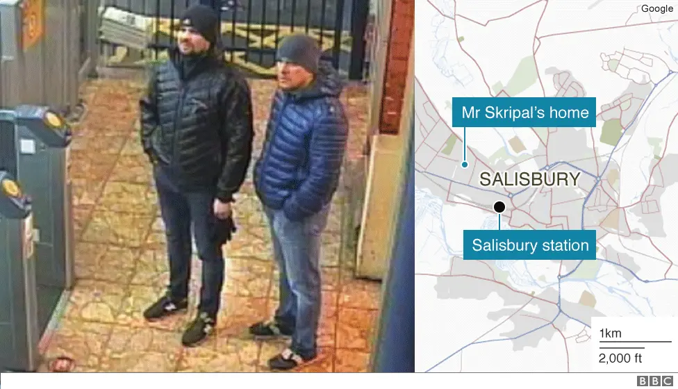 BBC Russian suspects at Salisbury station