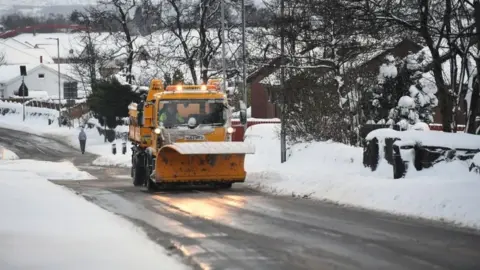 Getty Images Snow plough in Balloch