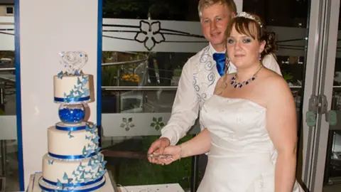 Cancer Research UK Jaimie Treharne on her wedding day