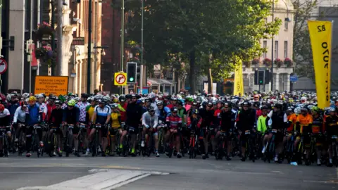 @snappersk Bikes at the start line