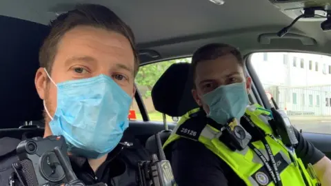 West Midlands Police Left to Right - PC Woodcock and PC Jemson