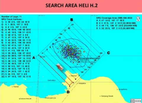 BNPB Technical map showing area being search