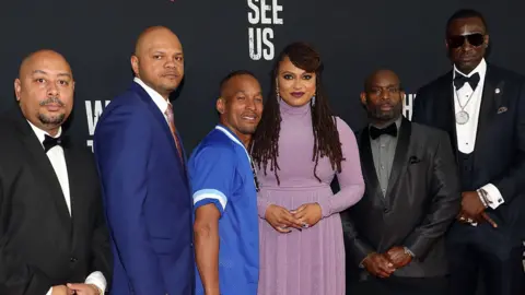 Getty Images Raymond Santana Jr, Kevin Richardson, Korey Wise, Ava DuVernay, Antron Mccray, and Yusef Salaam