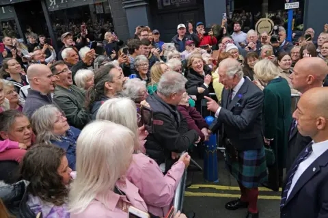 PA Media King Charles in Dunfermline