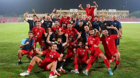 Palestinian Football Association Big group of footballers