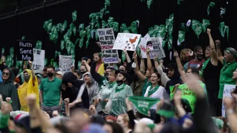 EPA Pro-abortion protesters take part in Womens March in Washington DC