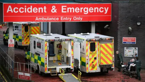 Getty Images Ambulances at A&E