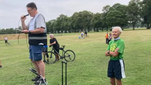 Michelle Lewis / Northampton parkrun Bob by an announcer