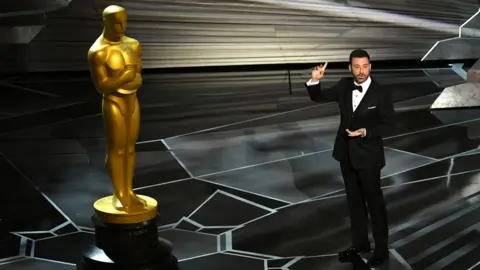 Getty Images Jimmy Kimmel hosting the 2018 Oscars