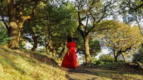 Amaal Said Elsa James recreated Princess Dinubolu's journey across Southend for an art project