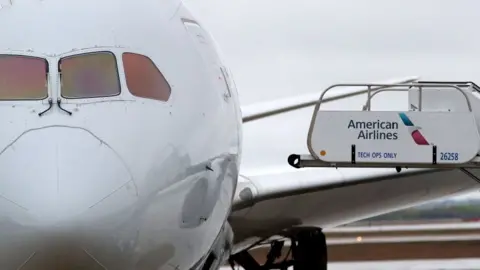 Getty Images American Airlines jet at Dallas/Fort Worth International Airport