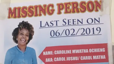 BBC Photo of missing person poster