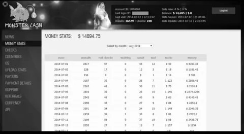 NCA Qaiser's "control panel" showing how much he was demanding