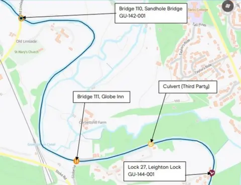 Canal & River Trust Northern section towpath works along the Grand Union Canal at Leighton Buzzard