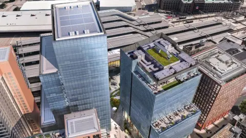 Gensler / CallisonRTKL CGI aerial image of the new tower block