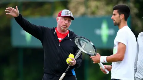 Getty Images Becker was coaching Novak Djokovic until December 2016