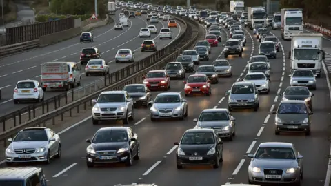 BBC Queue of traffic