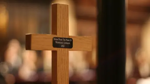 BBC Cross in Wakefield Cathedral