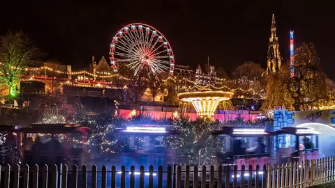 Getty Images Christmas market in Edinburgh