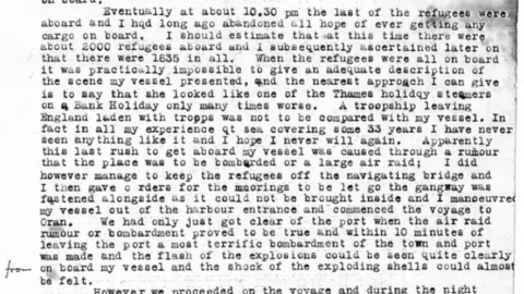 Sunday Dispatch Newspaper Letter from Cpt Dickson