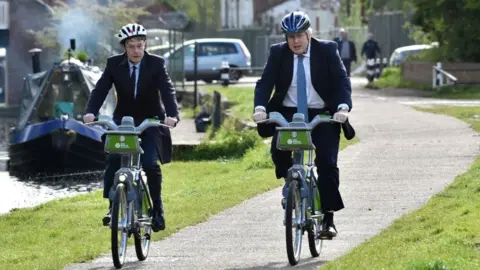 Getty Images PM Boris Johnson visited the region on 5 May to show support for Mr Street