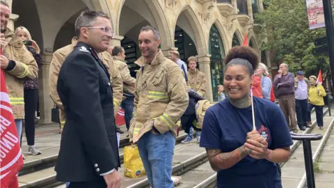 Laura Coffey/BBC Interim fire boss Simon Tuhill