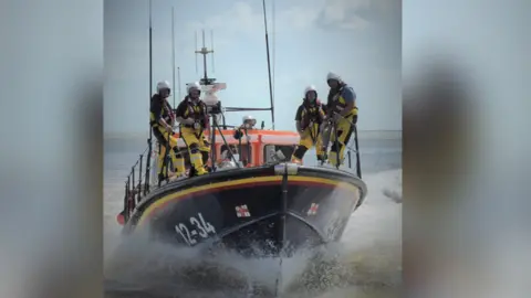 RNLI Current Aldeburgh all-weather lifeboat, the Freddie Cooper and crew