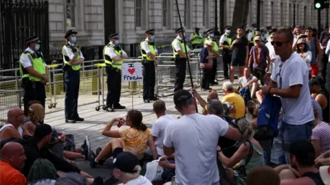 Reuters Police and demonstrators