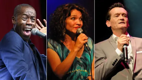 Getty Images Andrew Roachford, Jackie Dankworth and Feargal Sharkey