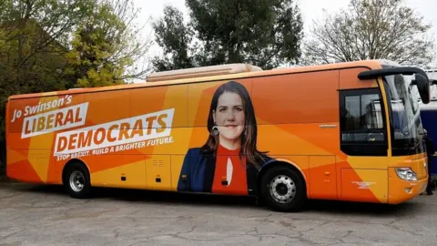 Reuters Liberal Democrat election bus