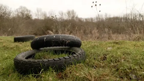 Ant Saddington/BBC The land where the new bike track will go