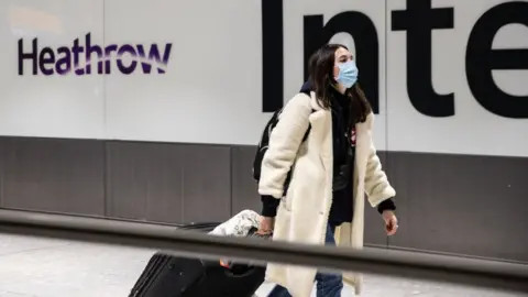 Getty Images Passenger at Heathrow