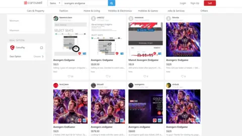 Carousell Avengers: Endgame tickets on sale on Carousell
