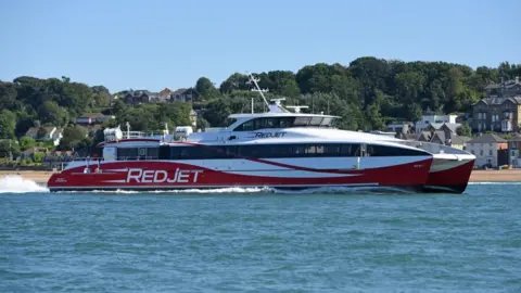 Red Funnel red jet ferry