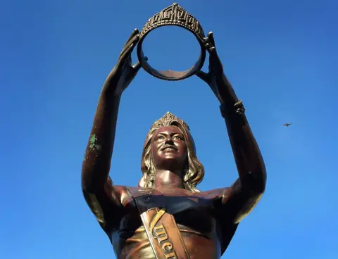 Getty Images A Miss America statue in Atlantic City, New Jersey where the contest is held