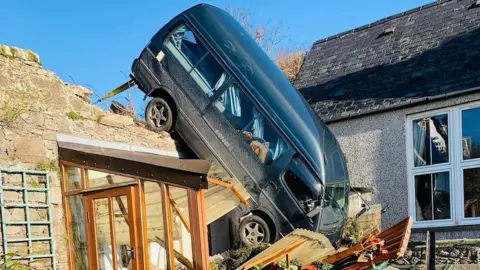 Camper van in greenhouse